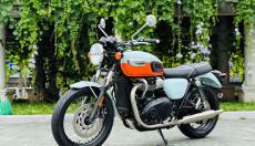 Cần bán Triumph T100 2023 màu Meridien Blue/Tangerine, odo 6k km - Hà Nội