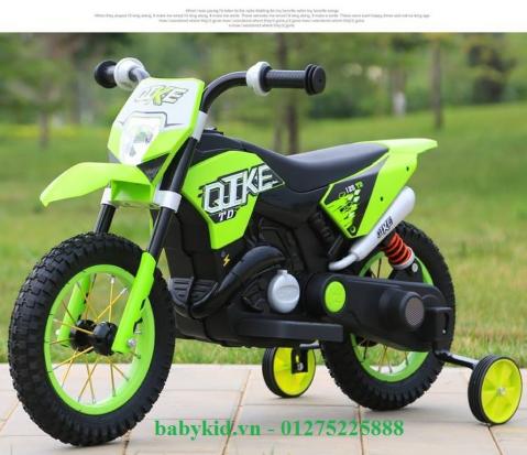 Xe máy điện trẻ em QK-305 bánh cao su bơm hơi