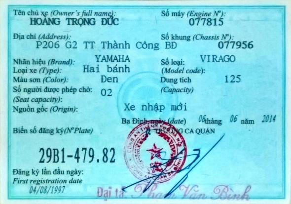 Cần bán xe chính chủ, Yamaha 1997 Virago (125 theo đăng ký)