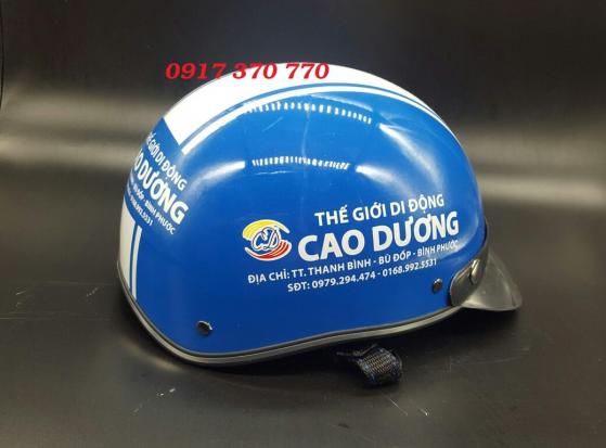 Mũ bảo hiểm in logo thông tin quảng cáo làm quà tặng giá rẻ