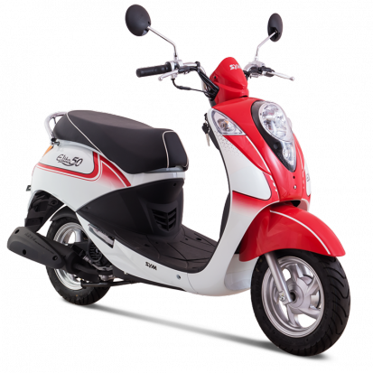 Bán xe SYM Eliet 50cc đỏ - trắng, xanh trắng