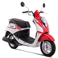 Bán xe SYM Eliet 50cc đỏ - trắng, xanh trắng