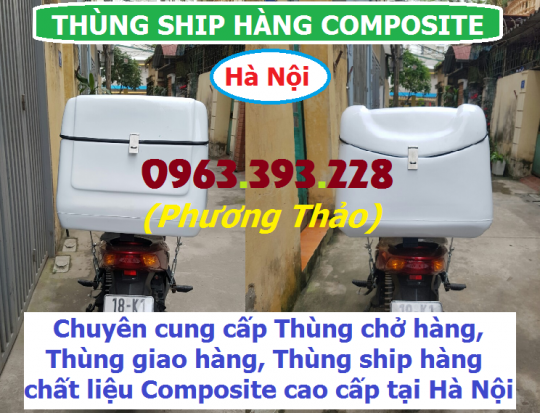 Thùng ship hàng Composite cao cấp, thùng ship hàng sau xe máy