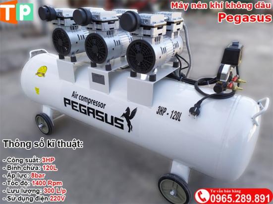 Máy nén khí không dầu Pegasus 3HP - 120L